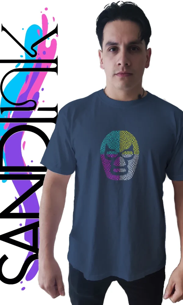 Playera diseño mascara lucha libre